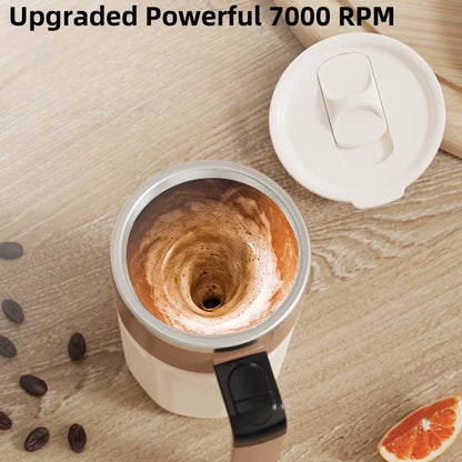 400ML LED Temperature Display Smart Mixing Cup - Self-Stirring 316 Stainless Steel Coffee Mug for Effortless Mixing